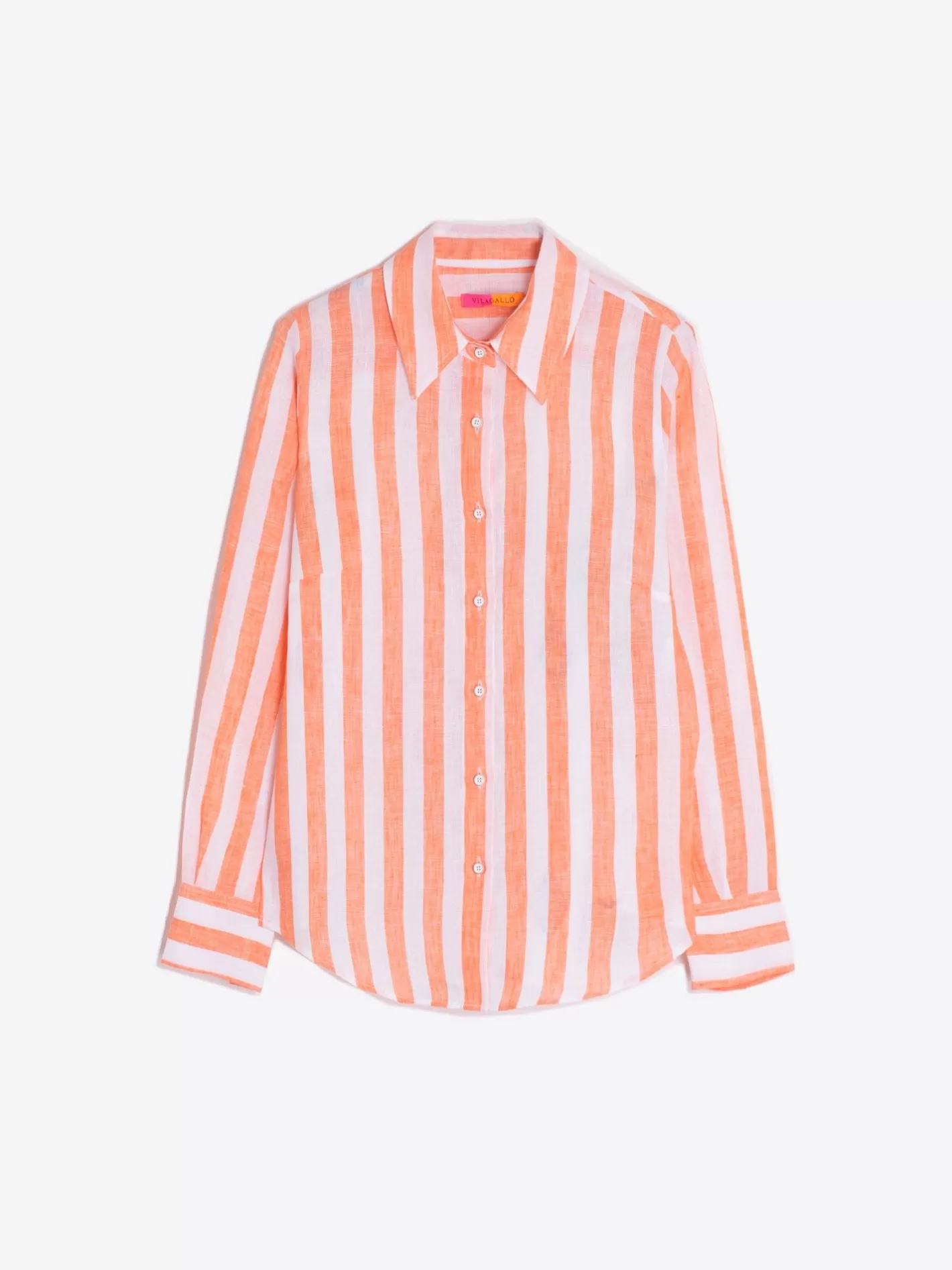 camisa__lino_rayas_espalda_estampada_3.webp Camisas | Vilagallo Camisa 100% Lino Rayas Espalda Estampada