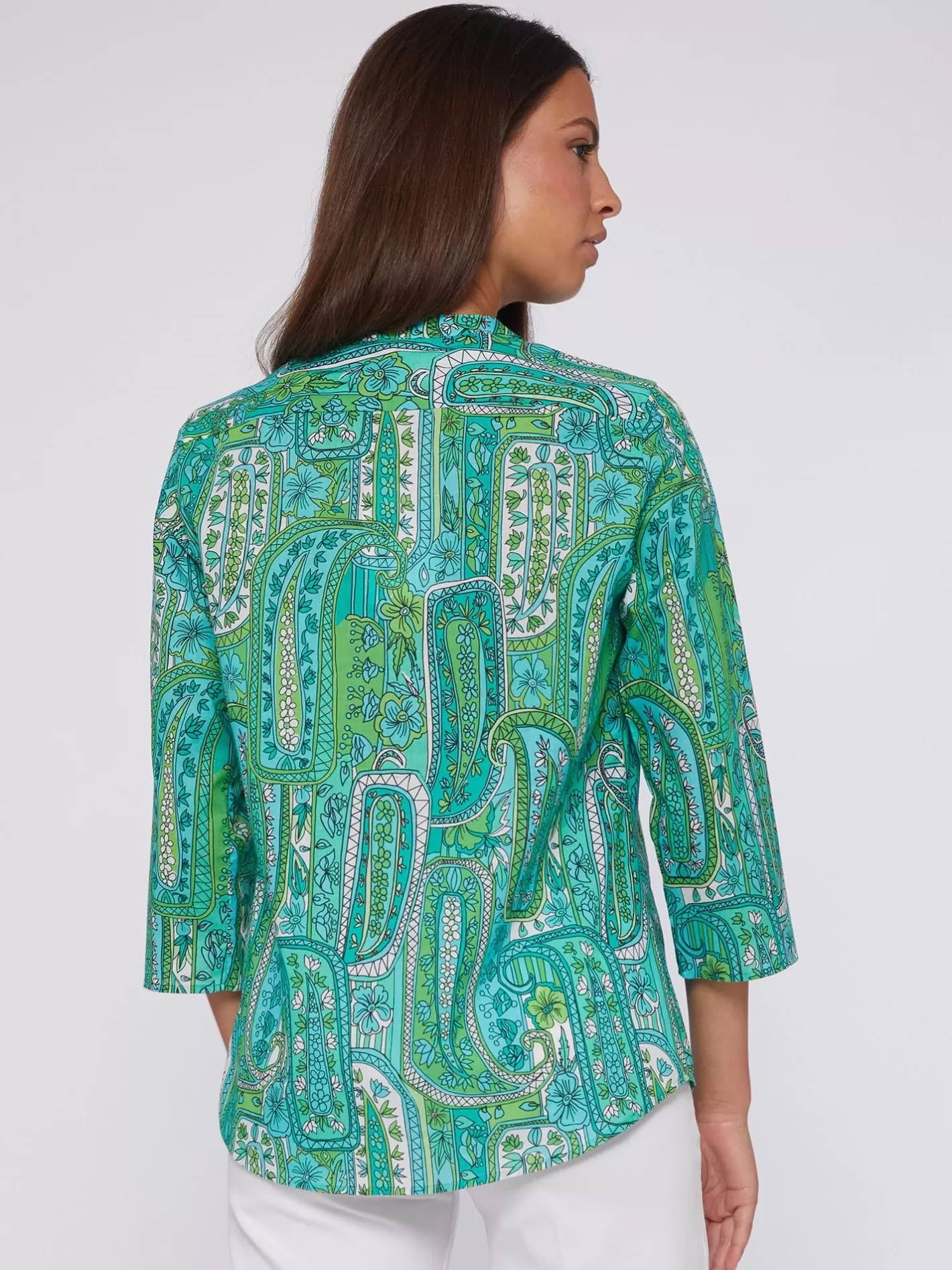 camisa_estampada_paisley_verde_2.webp Camisas | Vilagallo Camisa Estampada Paisley Verde