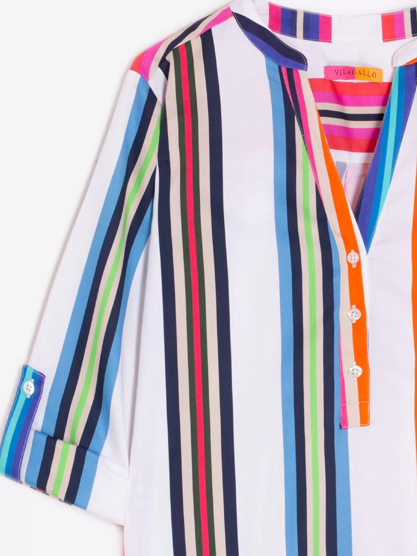 Camisas | Vilagallo Camisa Francina Multicolor Cotton Stripe