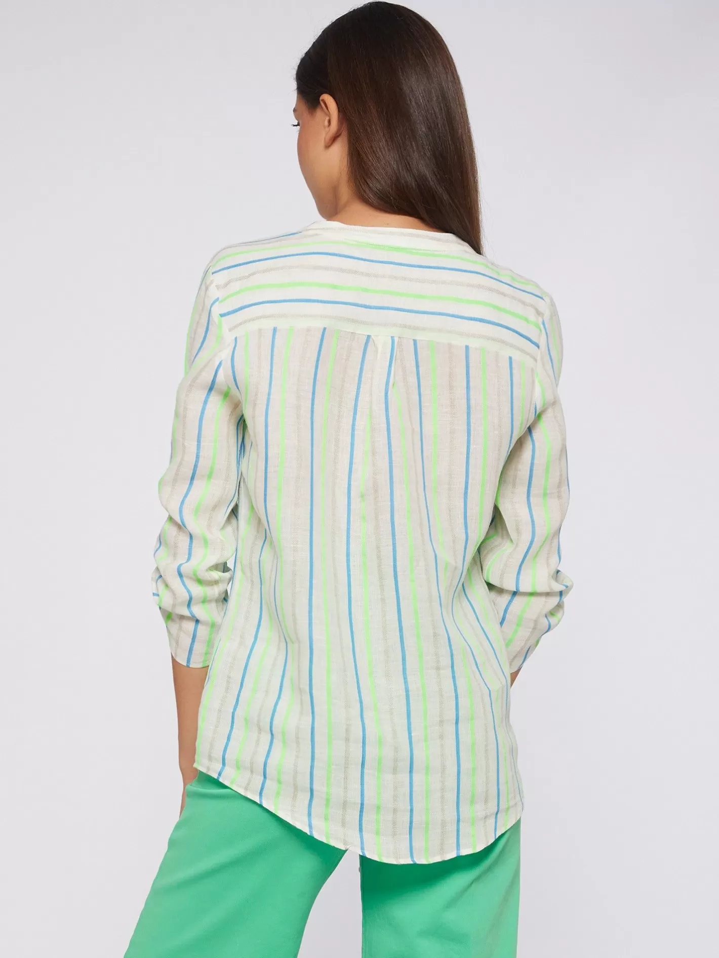 camisa_rayas_neon_azul_verde_2.webp Camisas | Vilagallo Camisa Rayas Neon Azul Verde