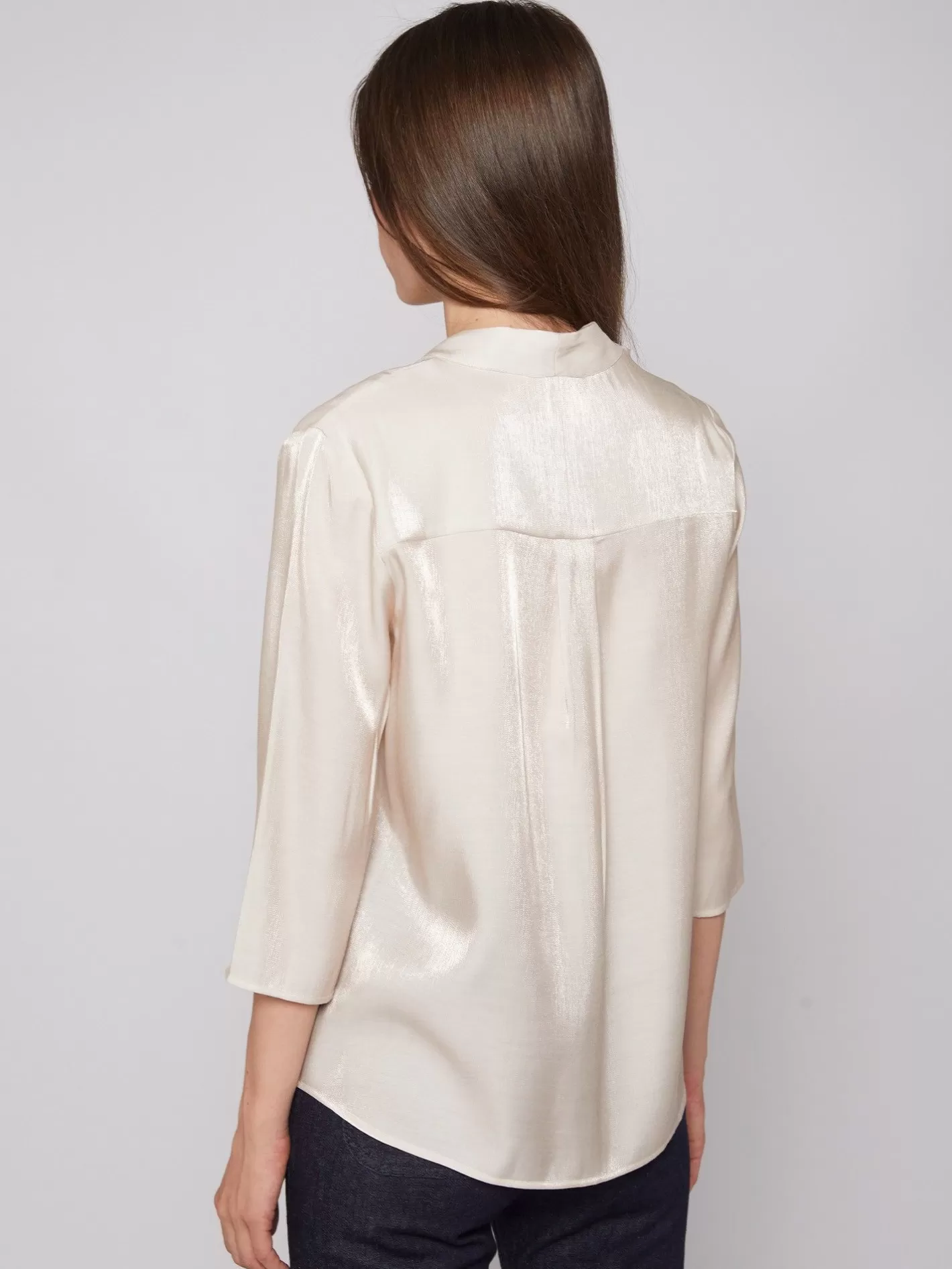 Camisas | Vilagallo Camisa Satinada Brillo Oro
