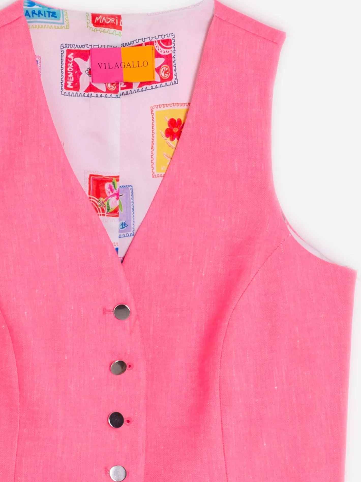 Chalecos | Vilagallo Chaleco Rosa Lino Strech