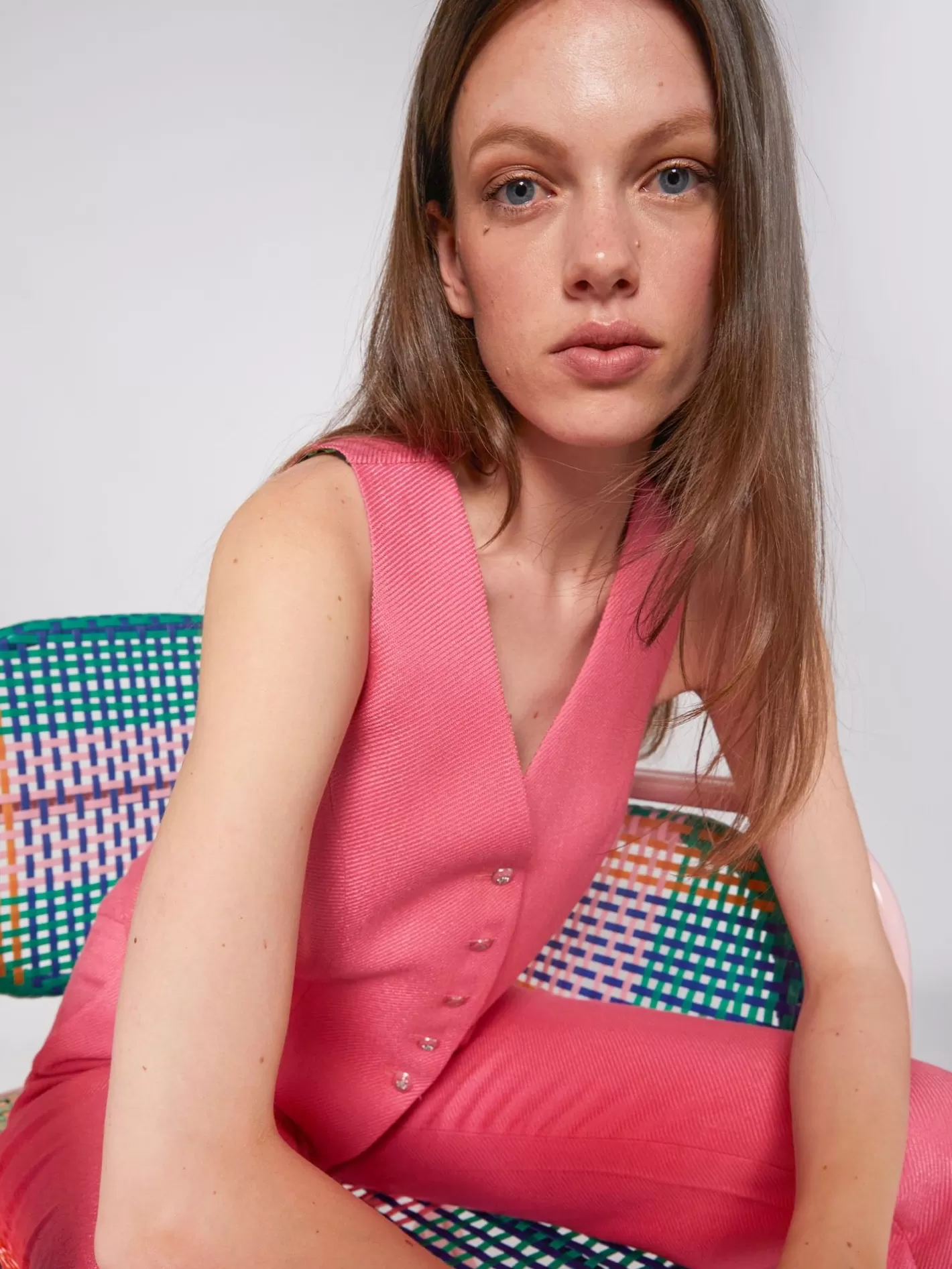 Chalecos | Vilagallo Chaleco Smart Pink Savile