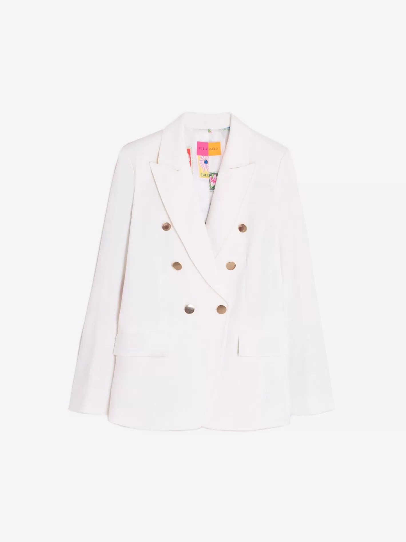 chaqueta_cruzada_punto_blanco_3.webp Chaquetas | Vilagallo Chaqueta Cruzada Punto Blanco