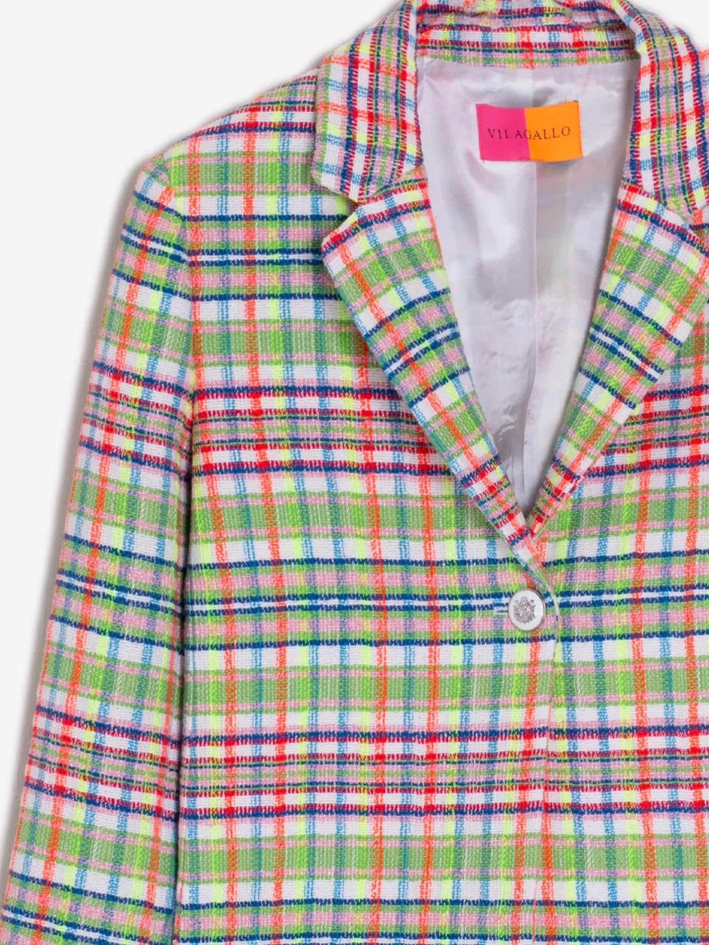 Chaquetas | Vilagallo Chaqueta Imma Neon Check