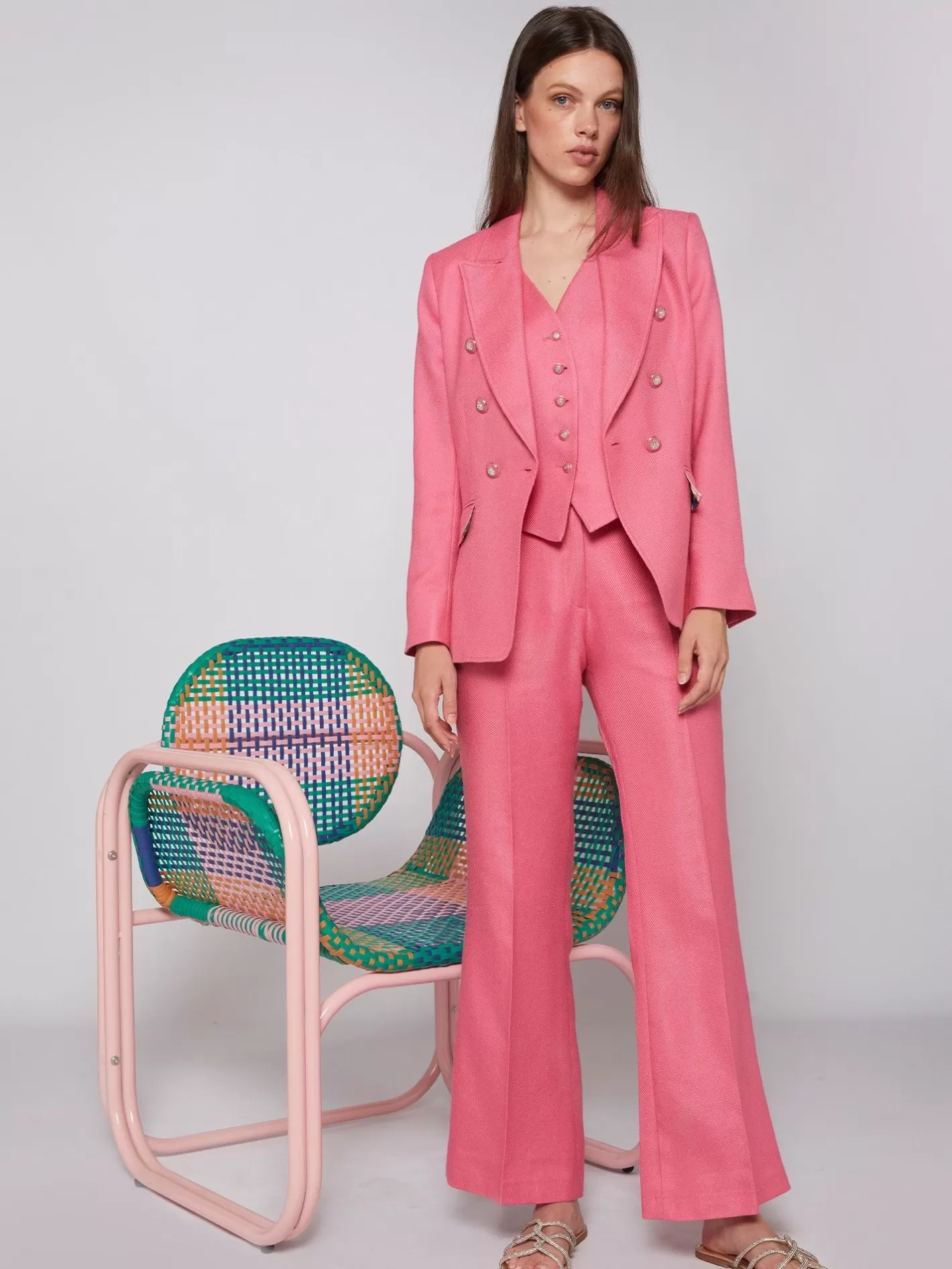 Chaquetas | Vilagallo Chaqueta Ingrid Pink Savile