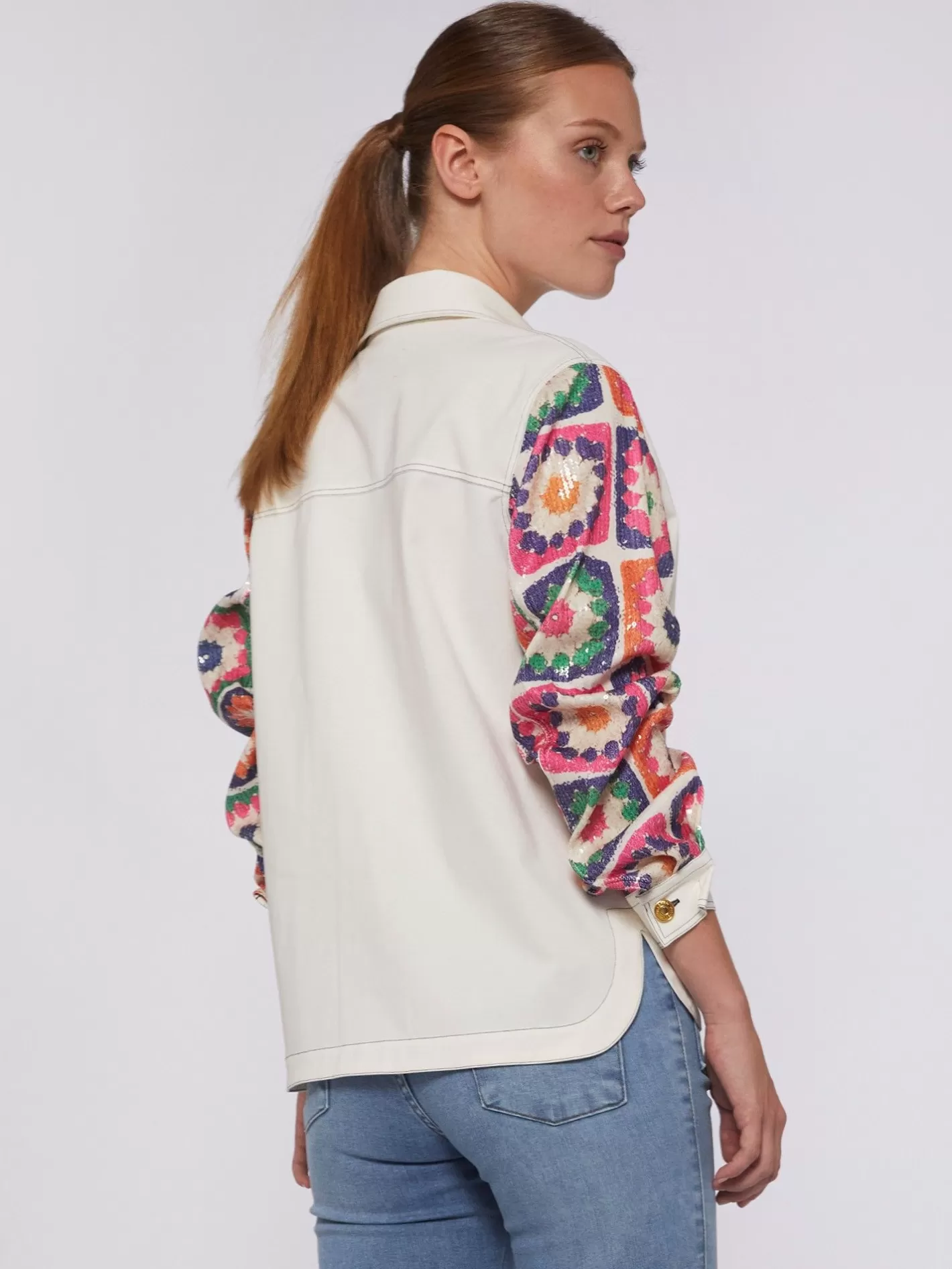 Chaquetas | Vilagallo Chaqueta Punto Mangas Lentejuelas