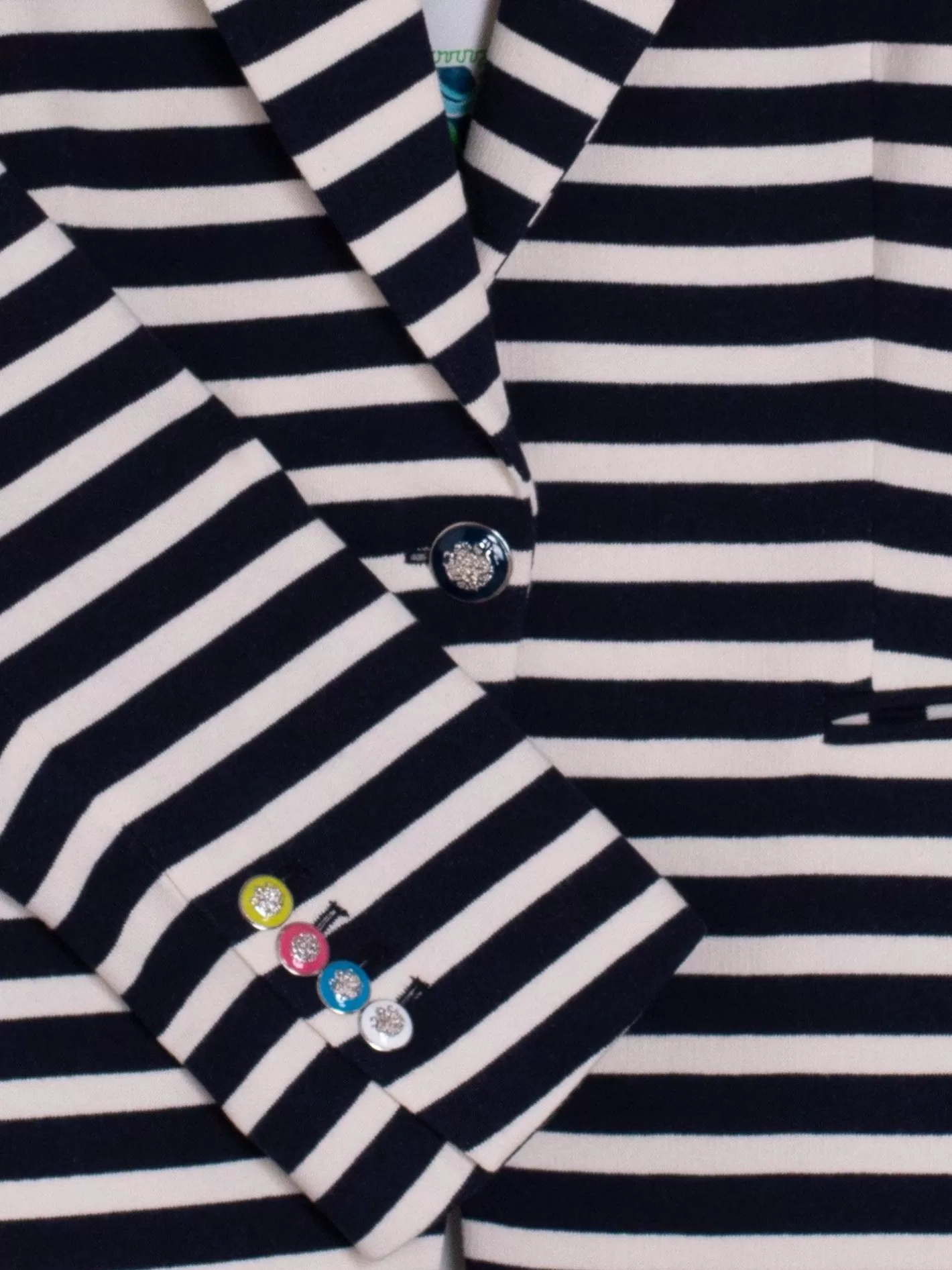 Chaquetas | Vilagallo Chaqueta Sophia Blue Stripes Knit