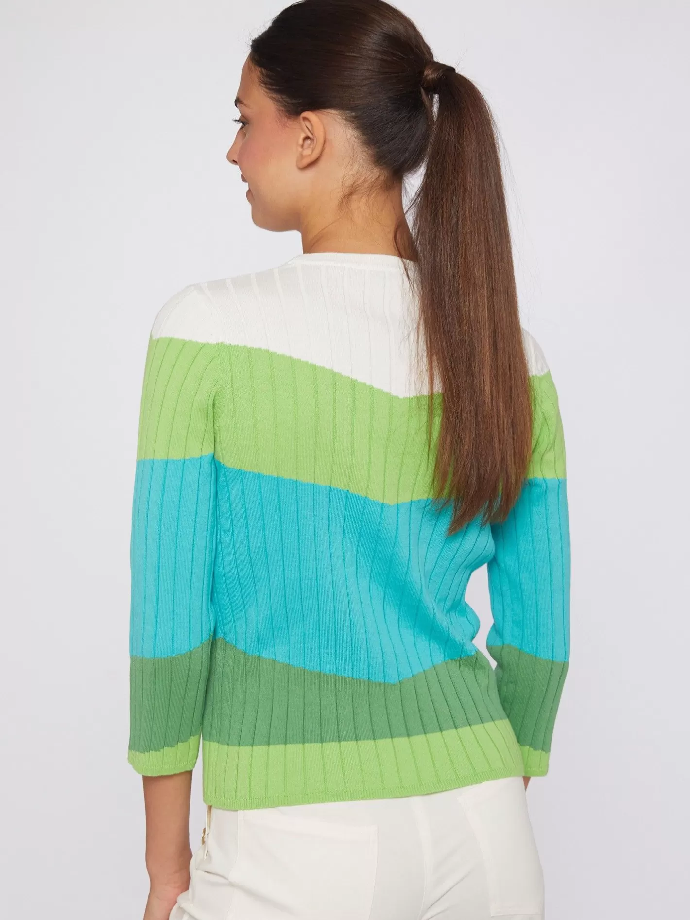 jersey_punto_canale_colour_block_verde_2.webp Punto | Vilagallo Jersey Punto Canale Colour Block Verde