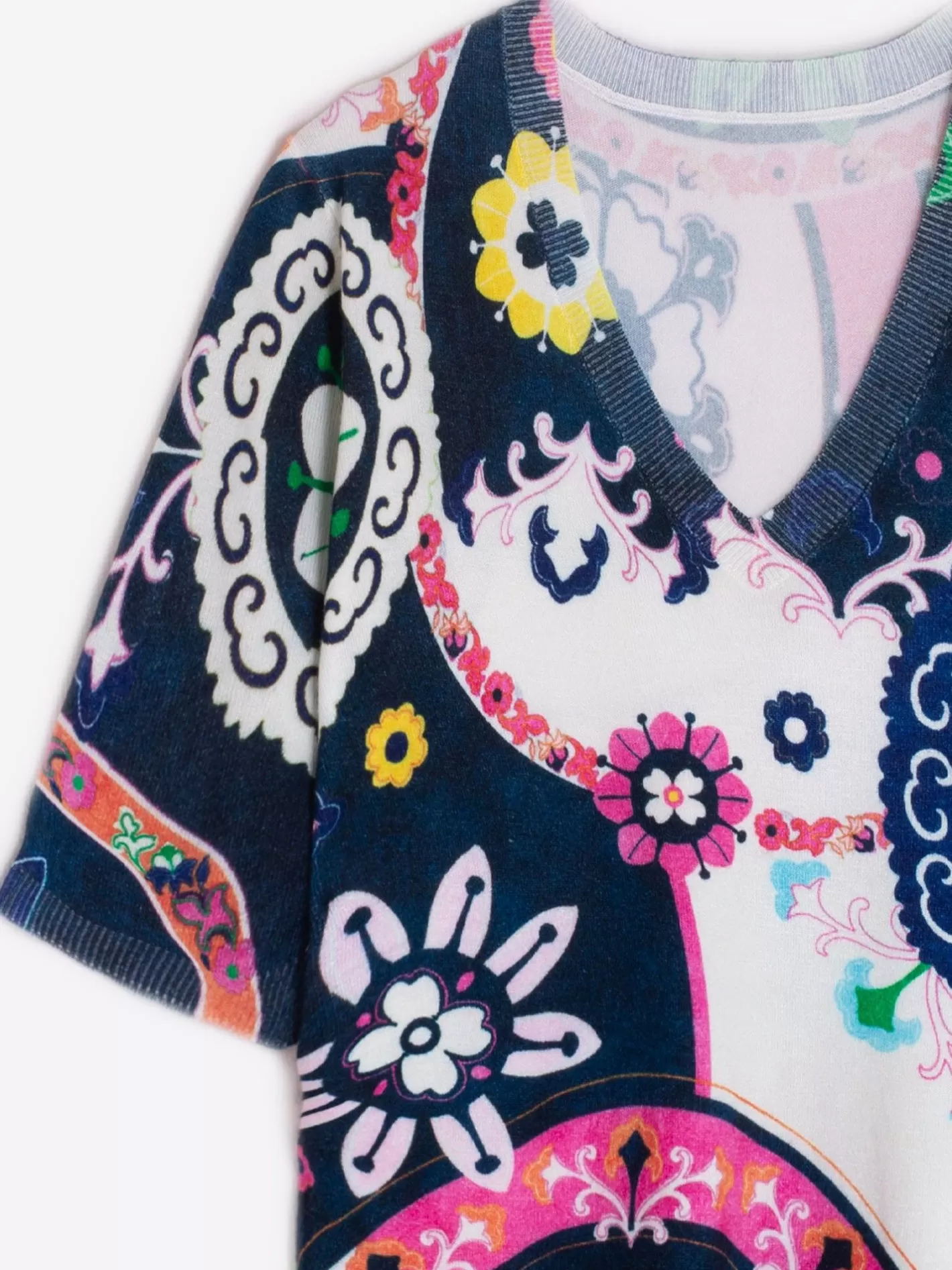 Punto | Vilagallo Jersey Punto Suzani Print