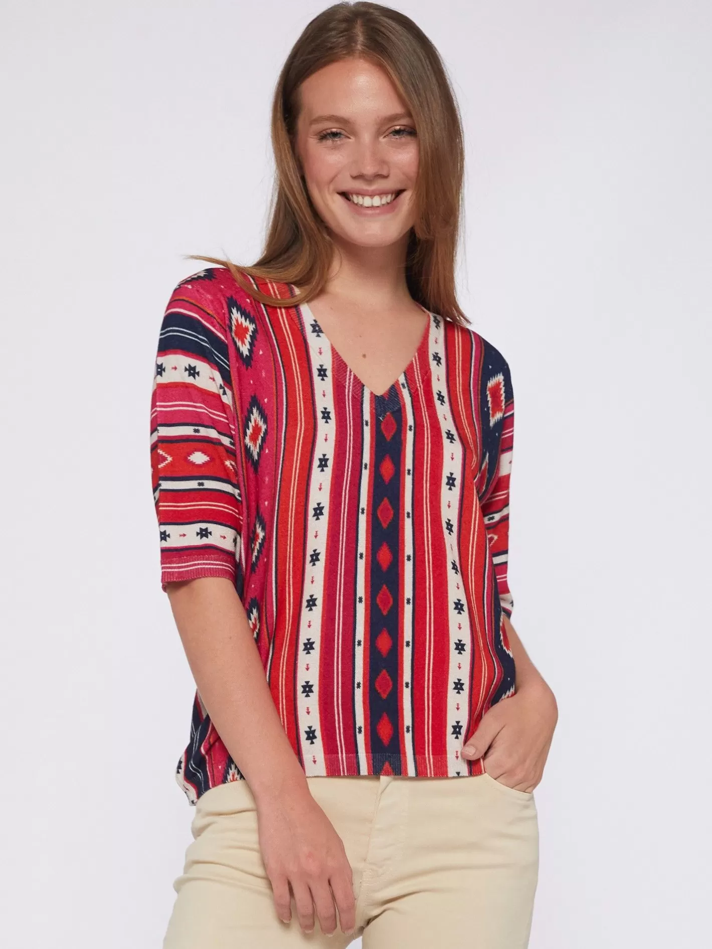 Punto | Vilagallo Knitwear Navajo Printed Pullover Navajo