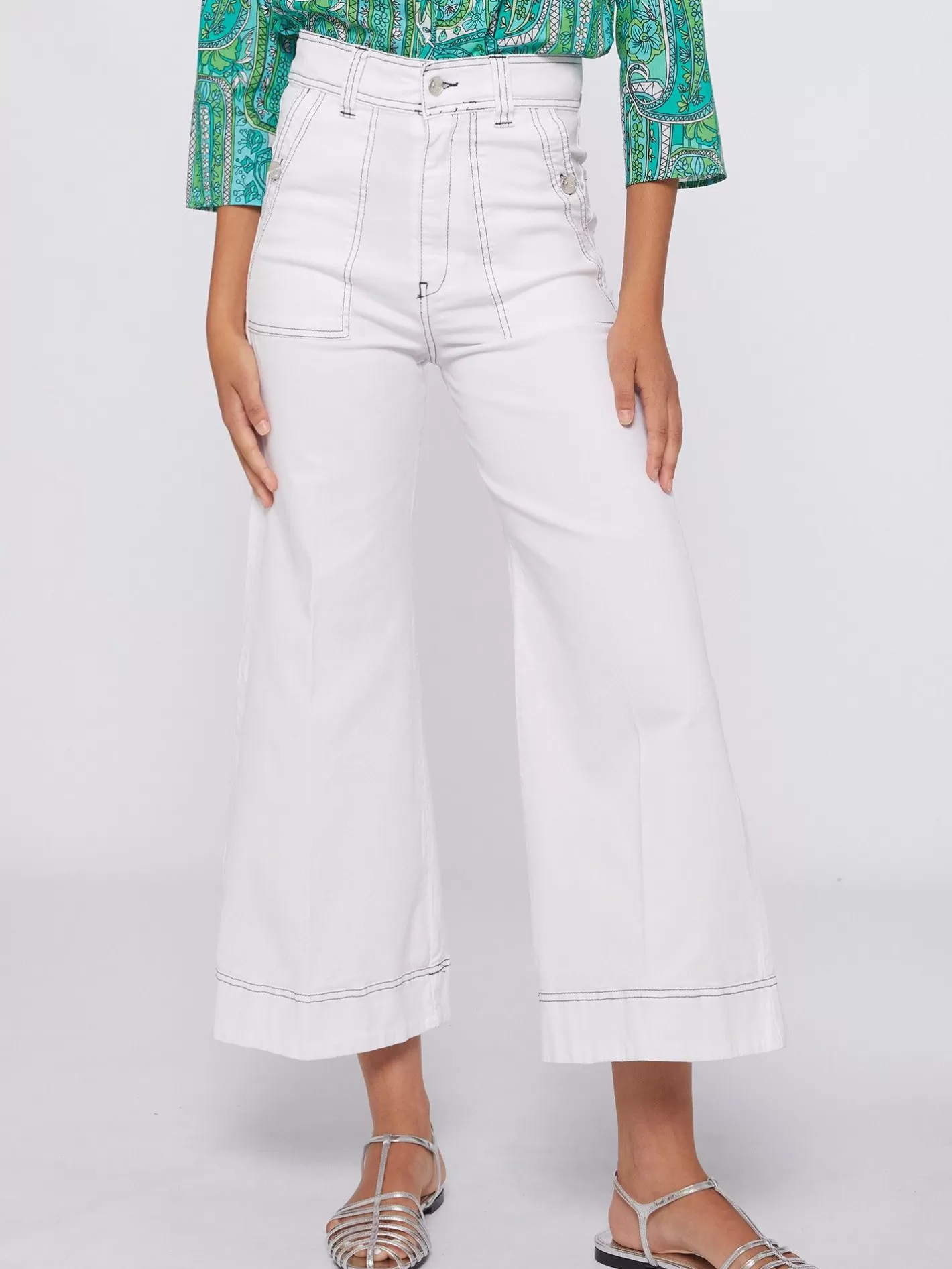 Pantalones | Vilagallo Pantalon Noa Blanco