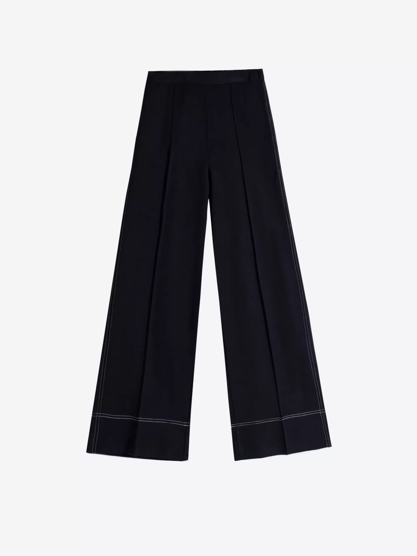 Pantalones | Vilagallo Pantalon Punto Beatriz Negro