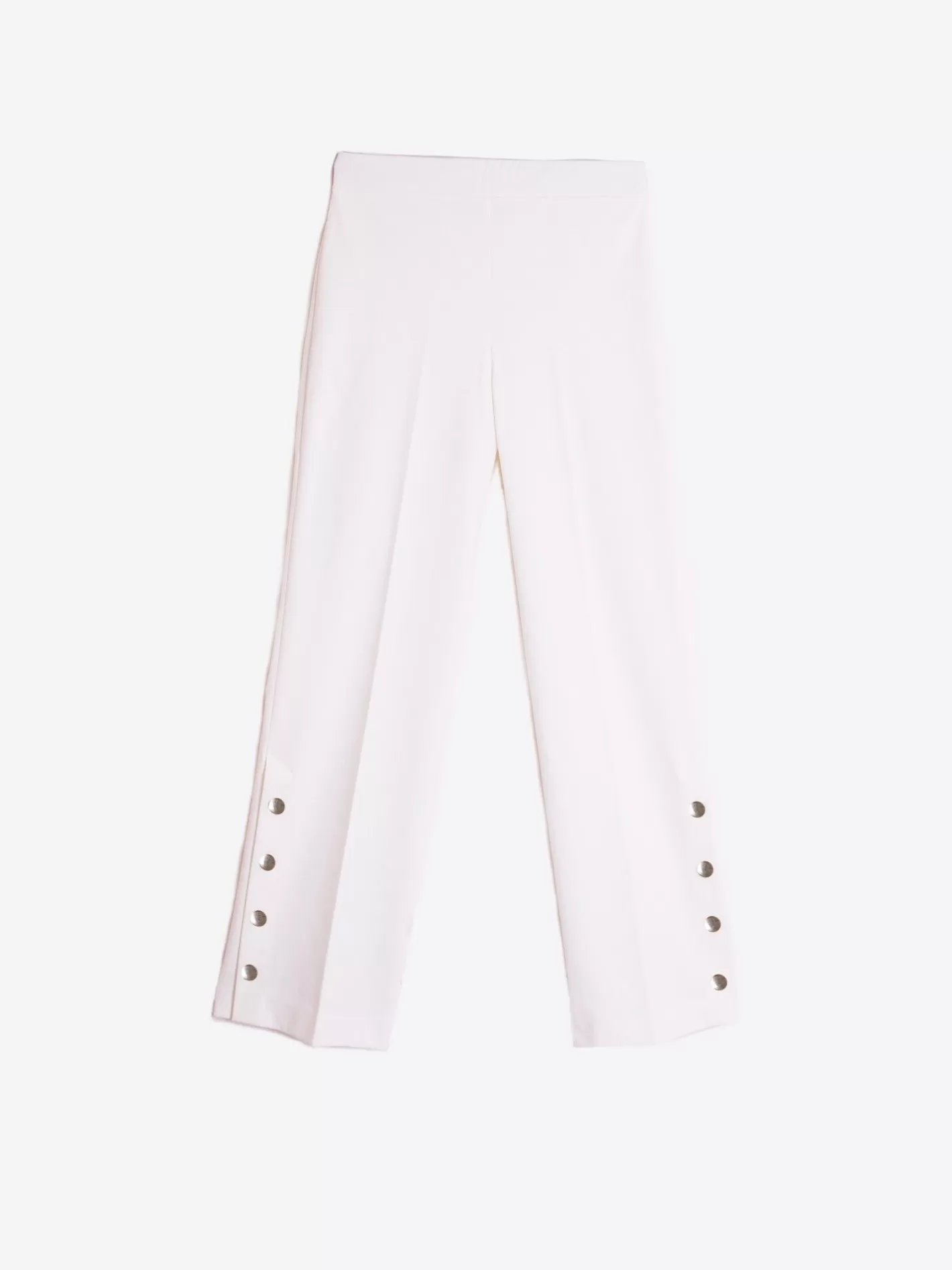 Pantalones | Vilagallo Pantalon Punto Blanco Perfect Fit