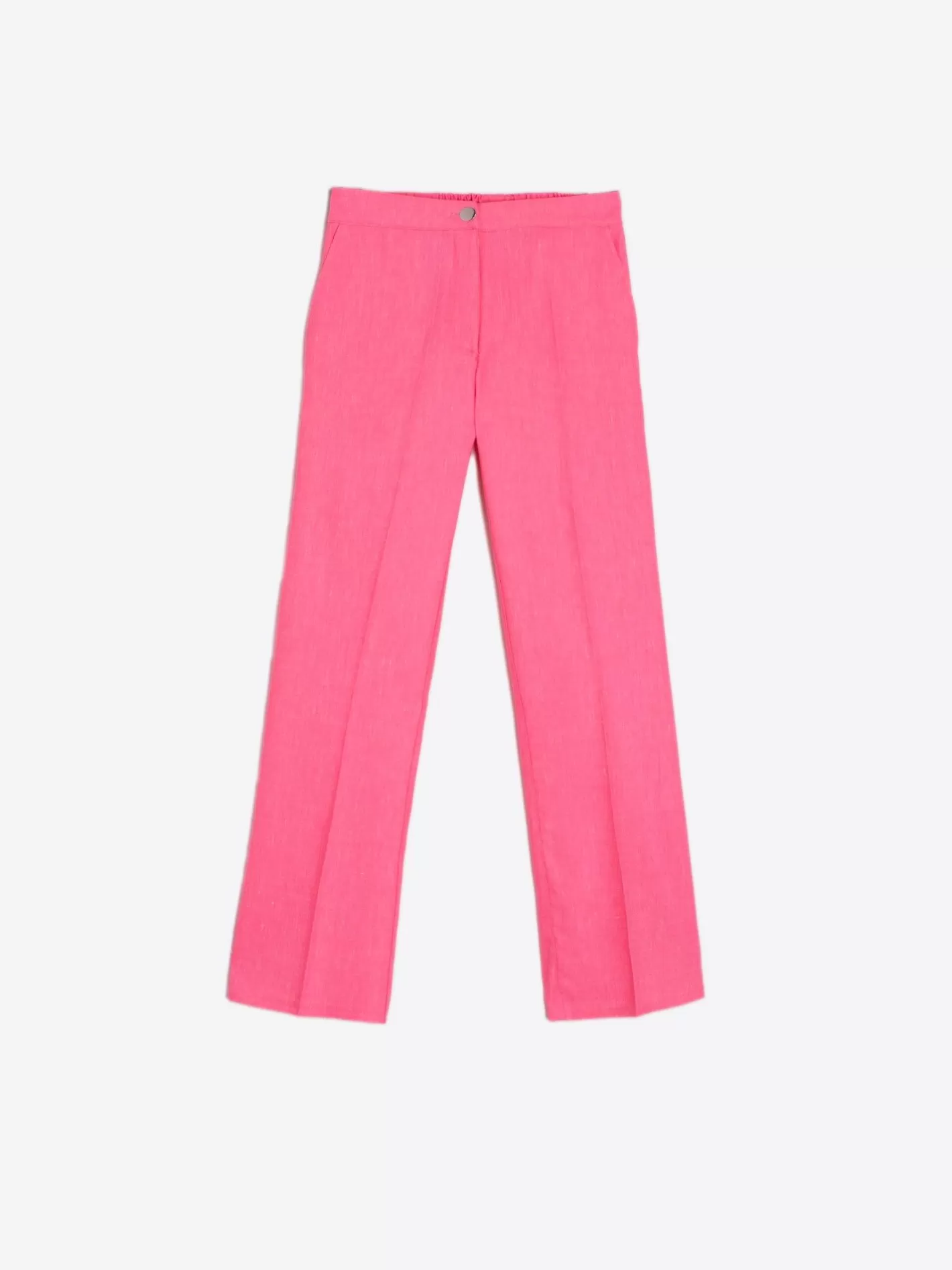 Pantalones | Vilagallo Pantalon Rosa Lino Strech