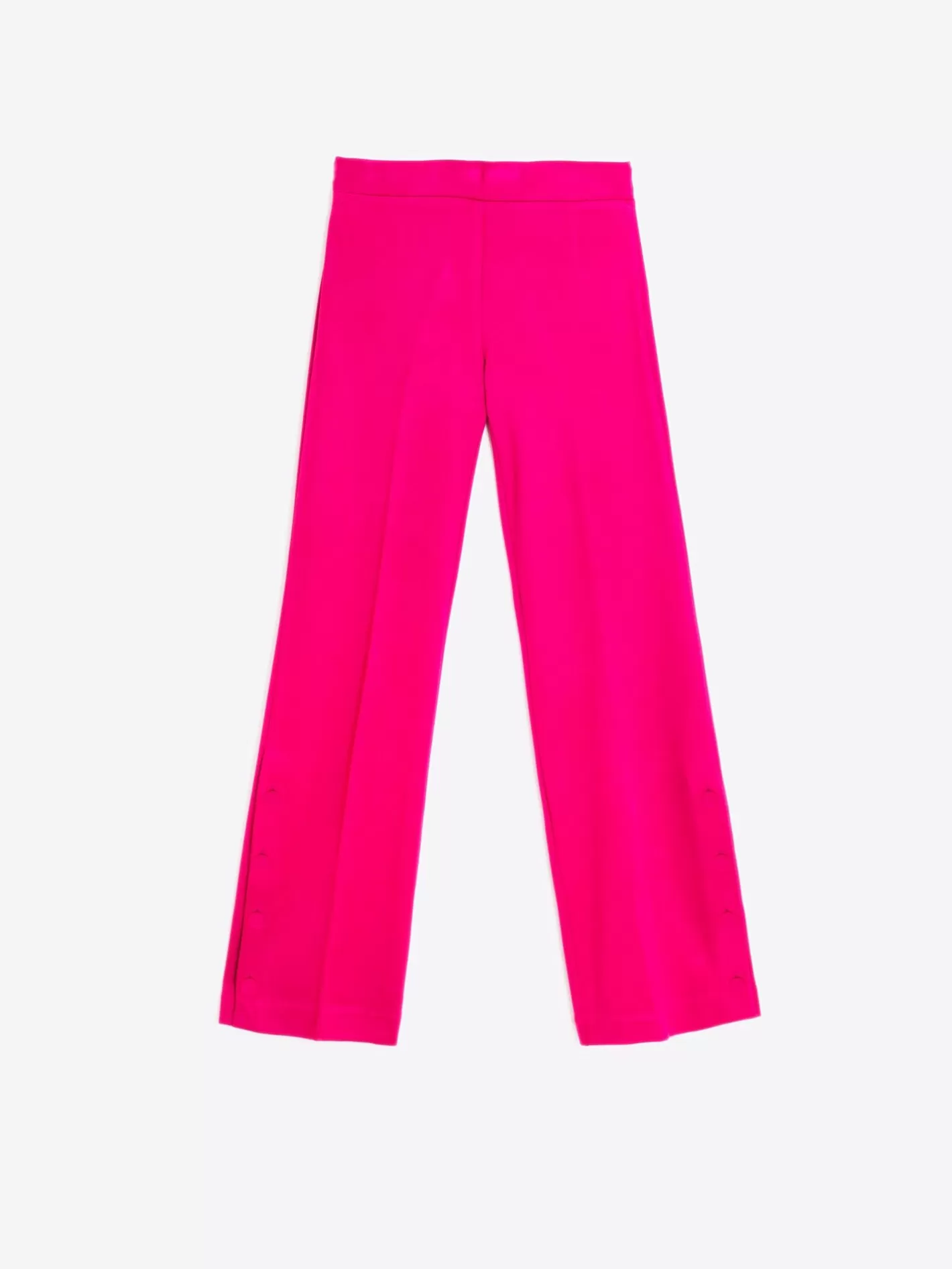 Pantalones | Vilagallo Pantalon Rosa Punto Botones Perfect Fit
