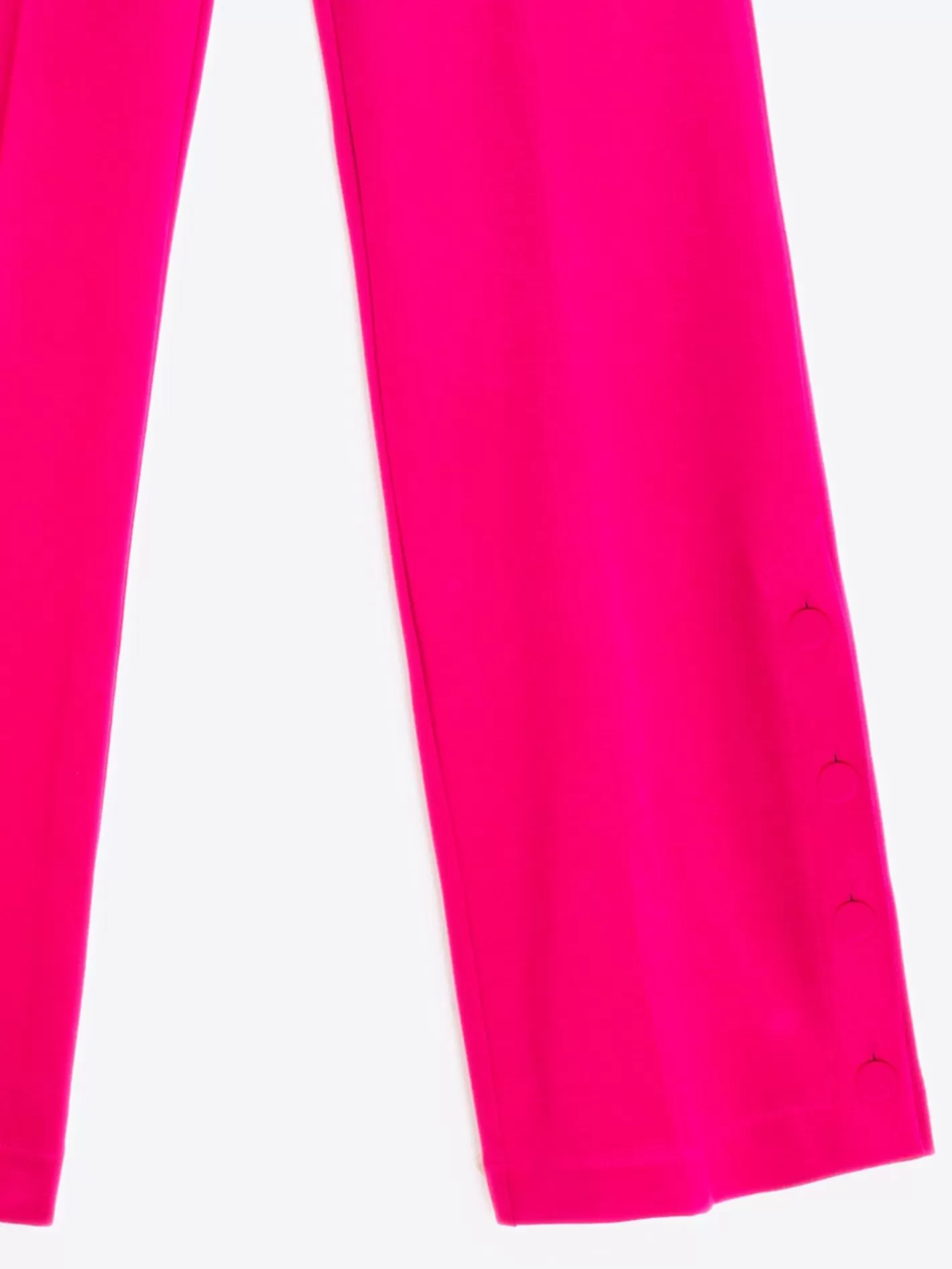 Pantalones | Vilagallo Pantalon Rosa Punto Botones Perfect Fit