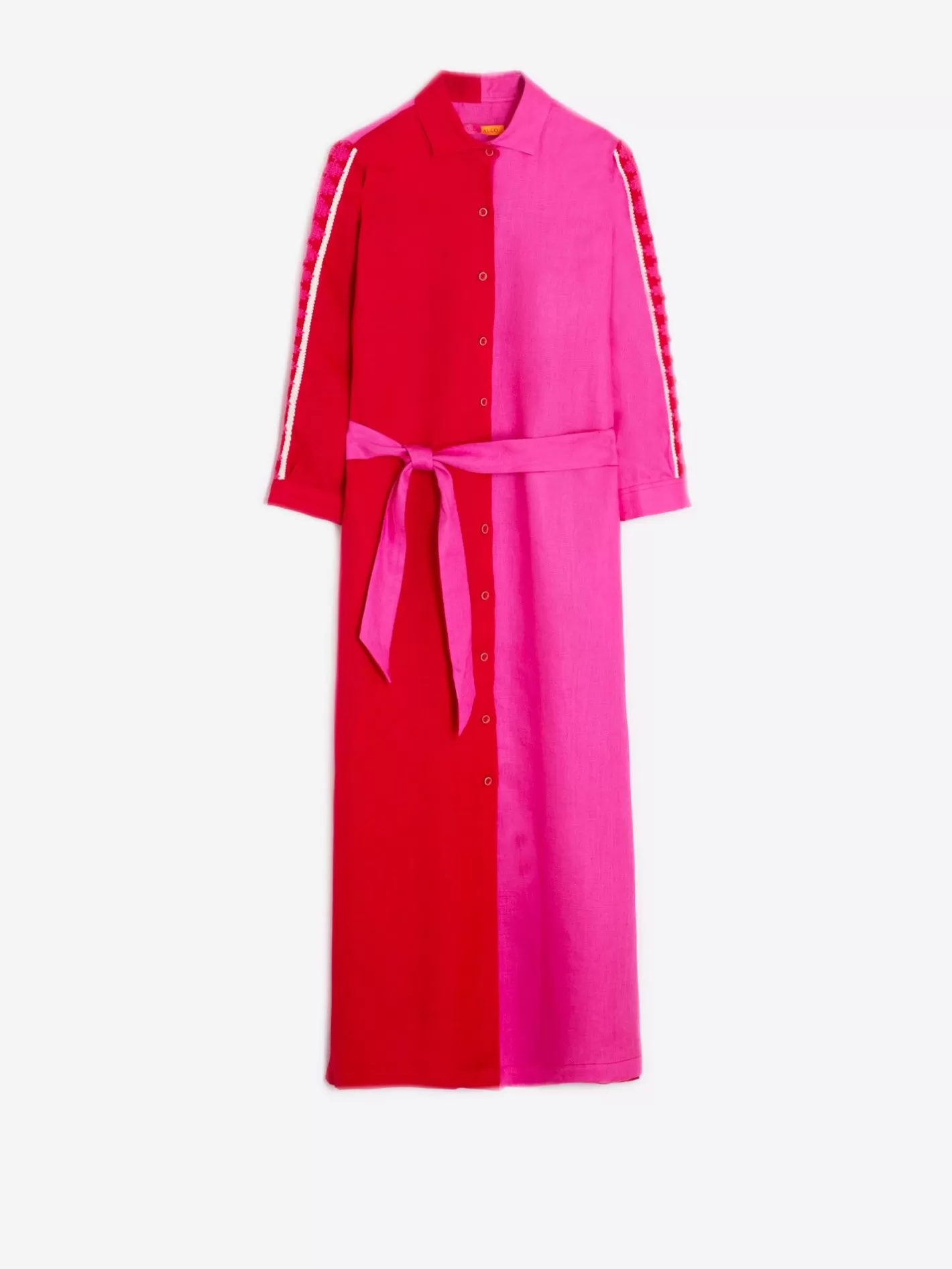 Vestidos | Vilagallo Vestido 100% Lino Bicolor