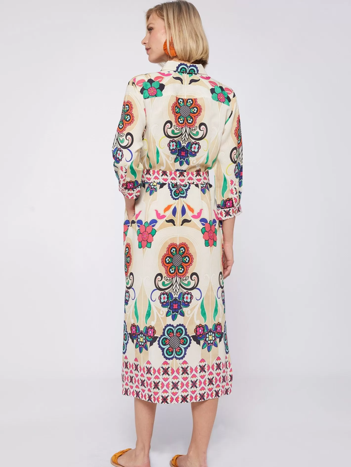 vestido_camisero_floral_noveau_print_2.webp Vestidos | Vilagallo Vestido Camisero Floral Noveau Print