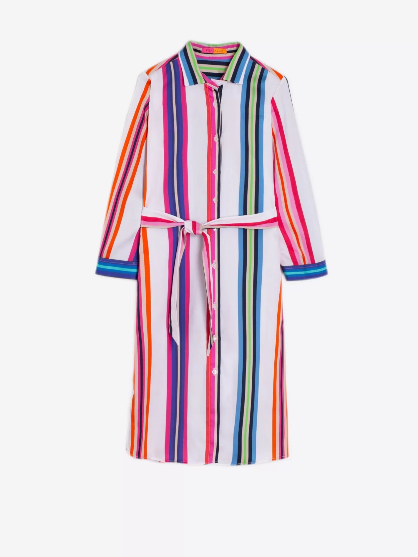 Vestidos | Vilagallo Vestido Dover Multicolor Cotton Stripe