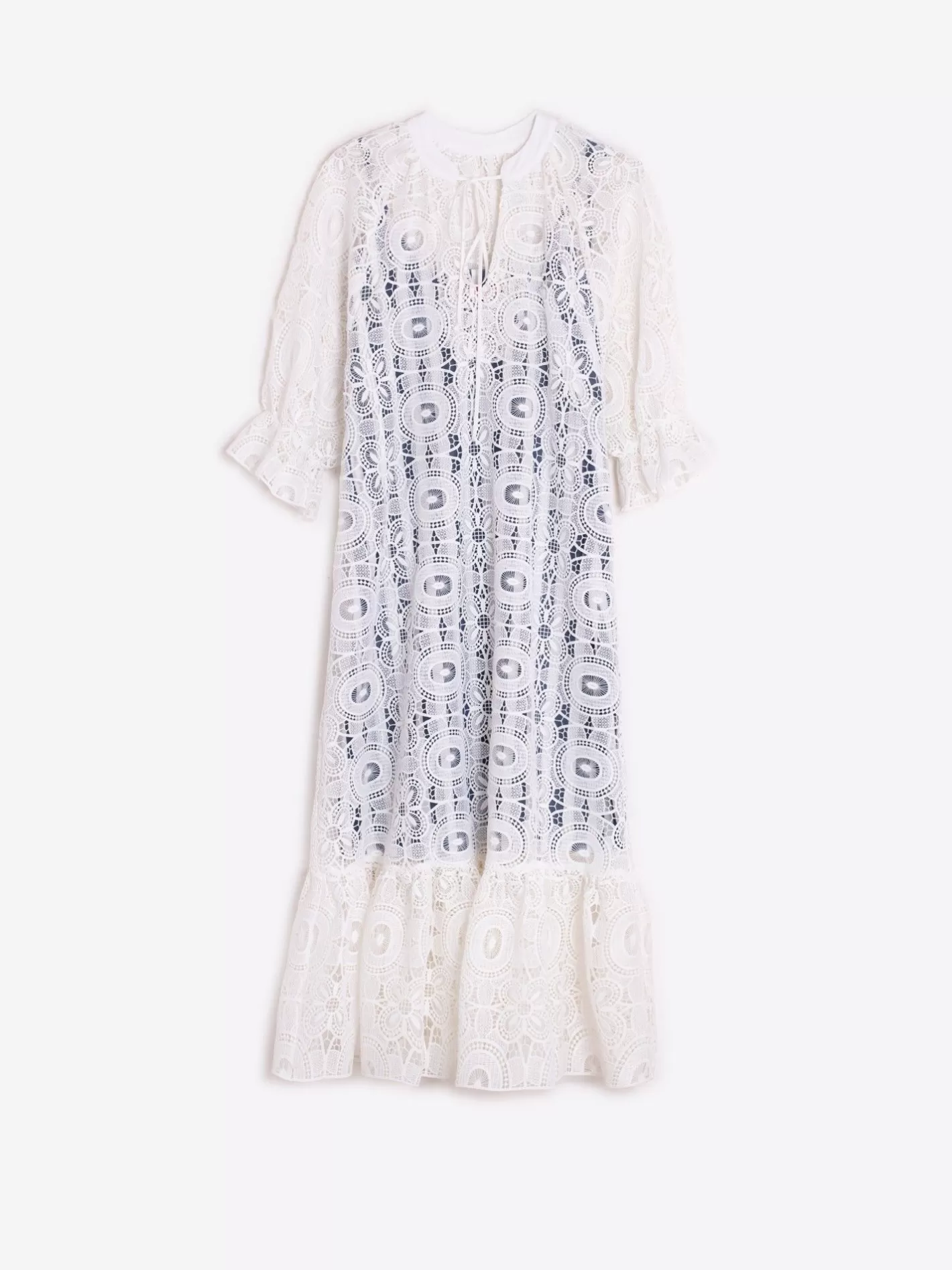 vestido_guipour_interior_rayas_3.webp Vestidos | Vilagallo Vestido Guipour Interior Rayas