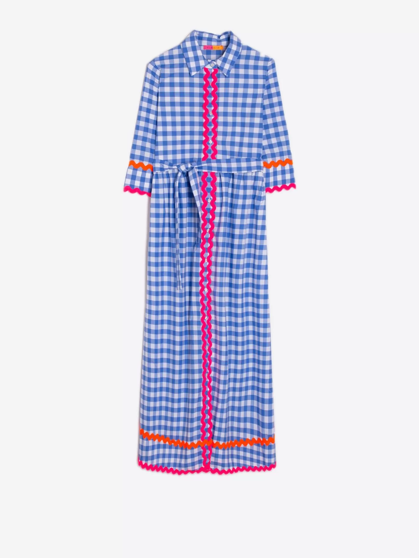 Vestidos | Vilagallo Vestido Natalia Blue Vichy