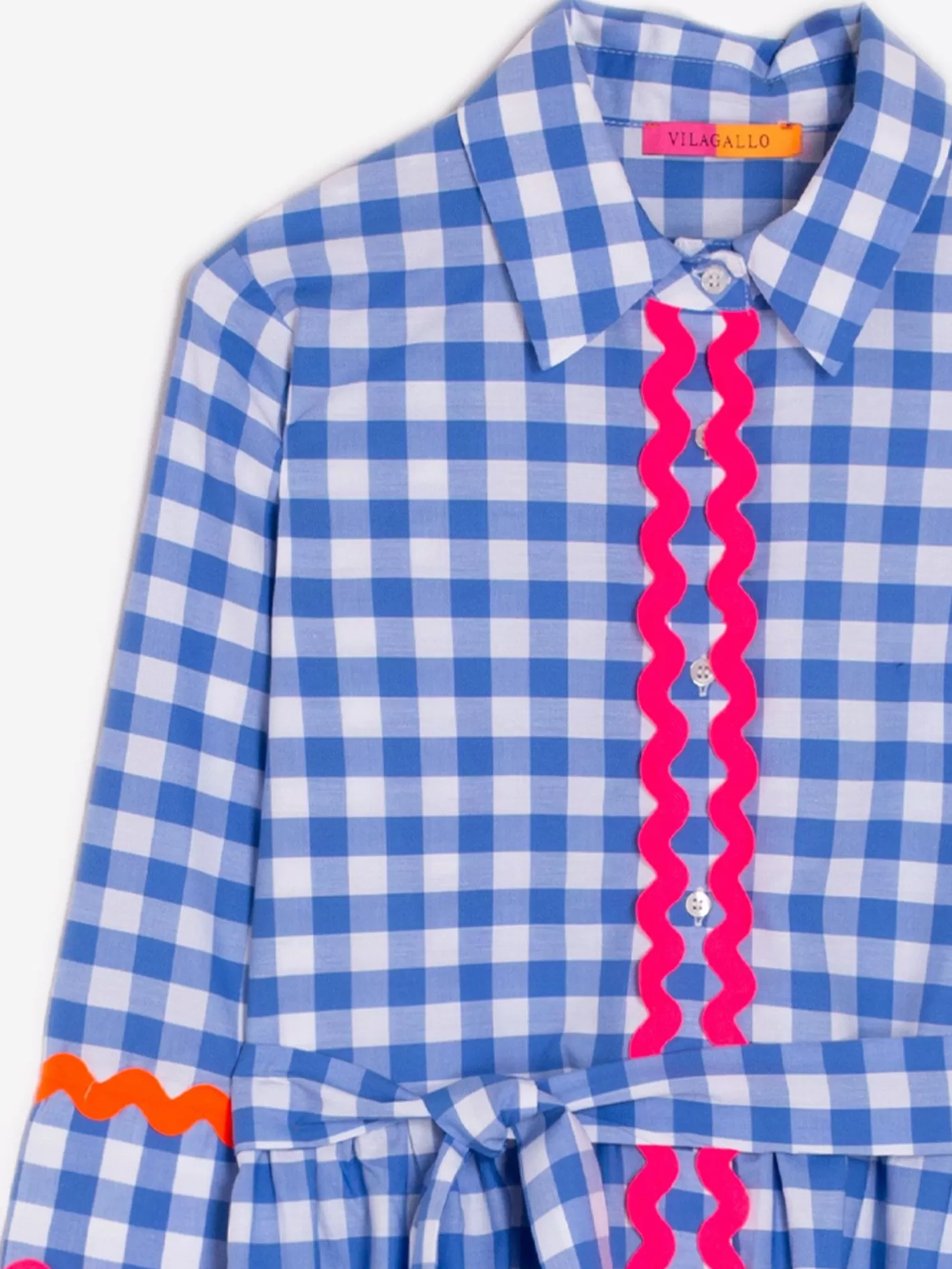 Vestidos | Vilagallo Vestido Natalia Blue Vichy