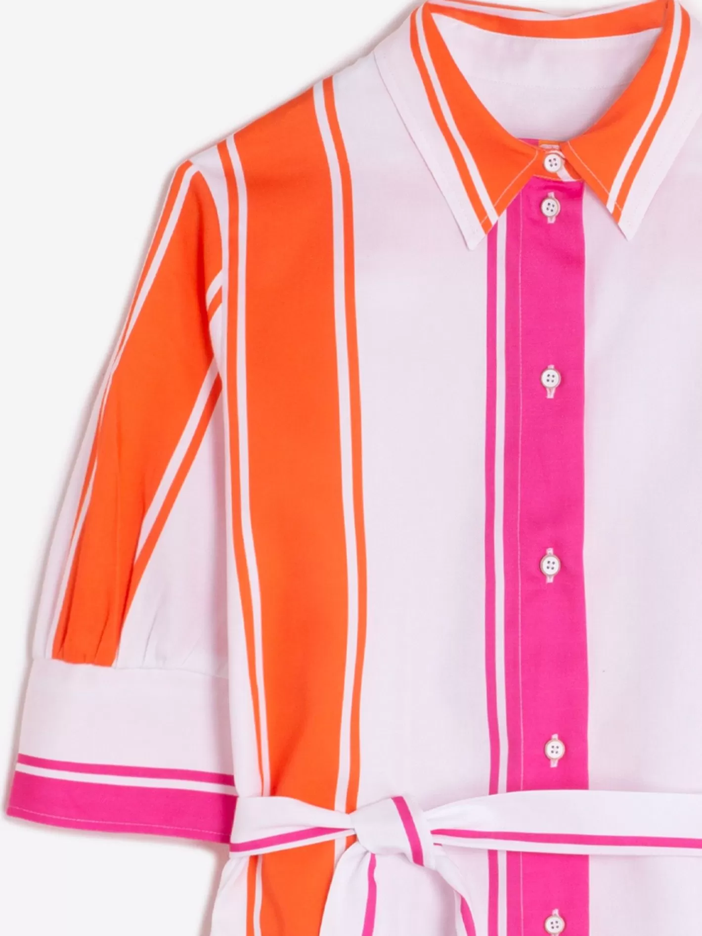 vestido_rayas_rosa_naranja_3.webp Vestidos | Vilagallo Vestido Rayas Rosa Naranja