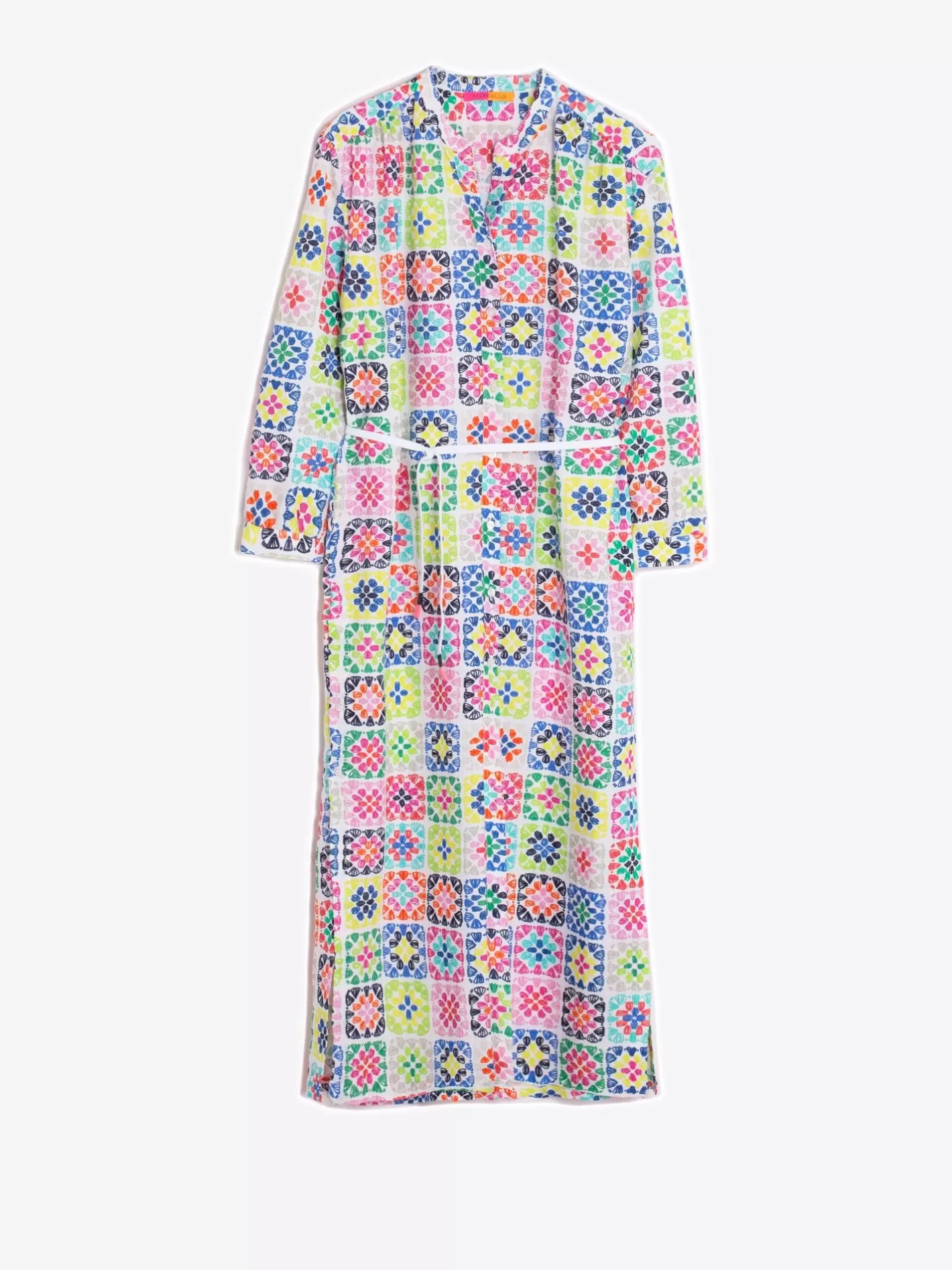 vestido_seersucker_estampado_crochet_3.webp Vestidos | Vilagallo Vestido Seersucker Estampado Crochet