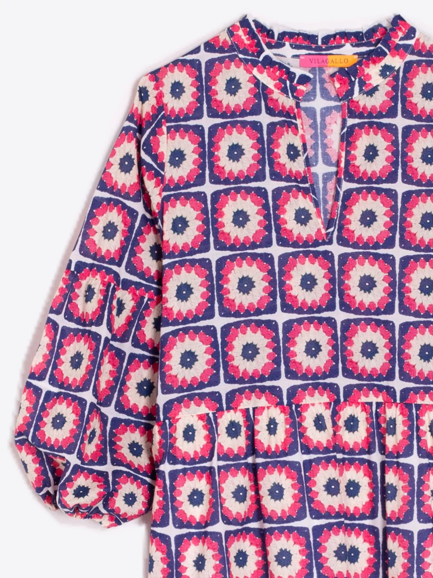 Vestidos | Vilagallo Vestido Tammy Crochet Estampado