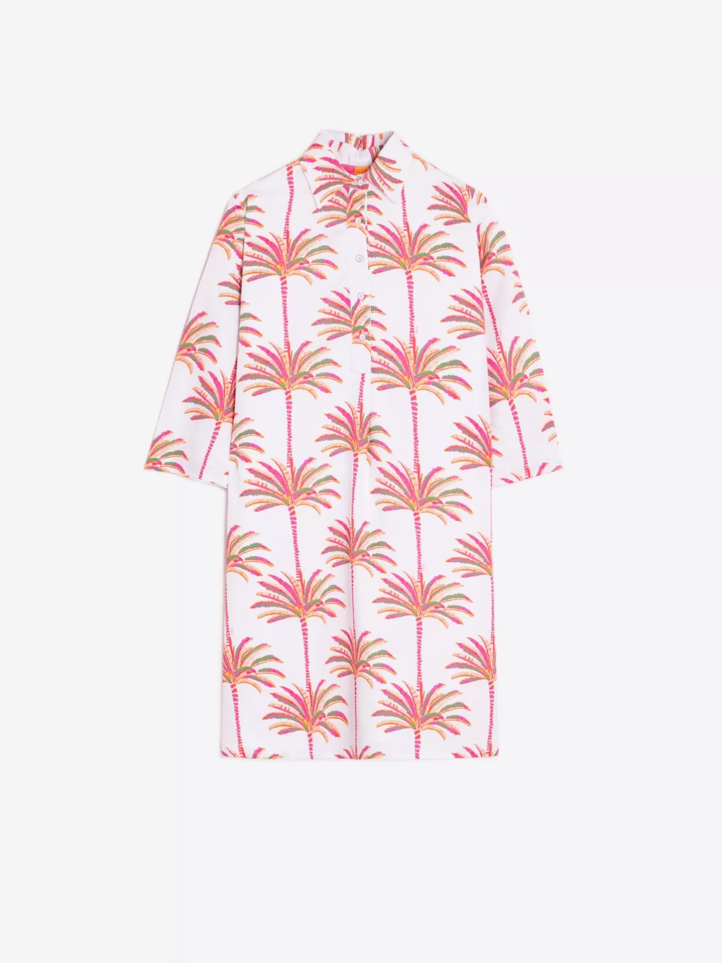 Vestidos | Vilagallo Vestido Tyanna Pink Palm Tree Print