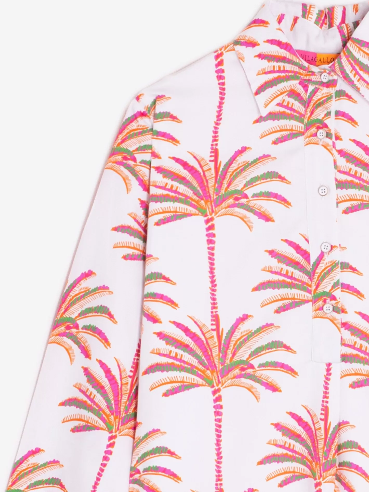 Vestidos | Vilagallo Vestido Tyanna Pink Palm Tree Print