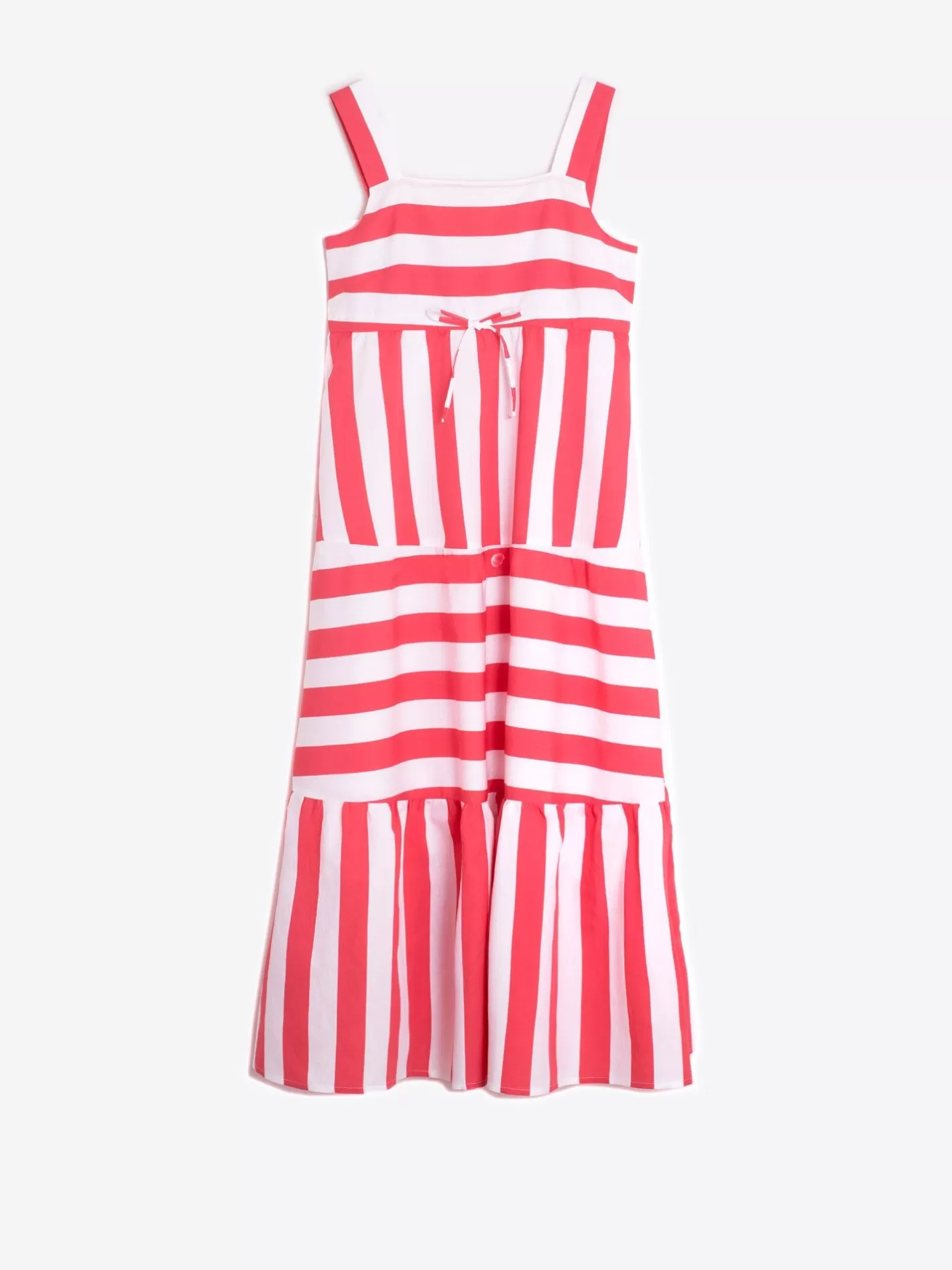 vestido_volantes_rayas_coral_3.webp Vestidos | Vilagallo Vestido Volantes Rayas Coral