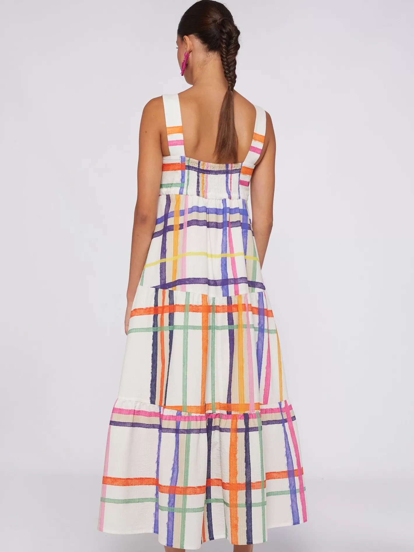 vestido_volantes_seersucker_cuadros_watercolour_2.webp Vestidos | Vilagallo Vestido Volantes Seersucker Cuadros Watercolour