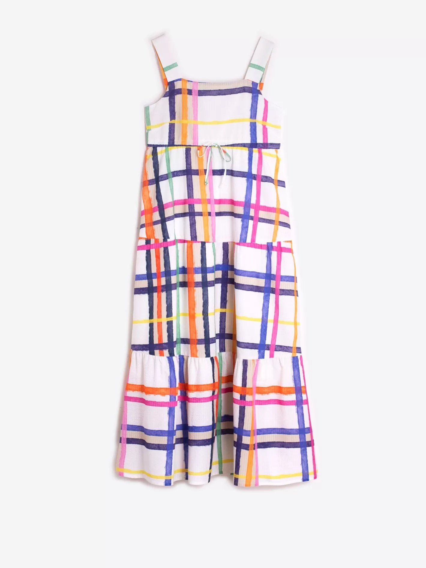 vestido_volantes_seersucker_cuadros_watercolour_3.webp Vestidos | Vilagallo Vestido Volantes Seersucker Cuadros Watercolour